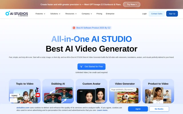 AI STUDIOS website screenshot