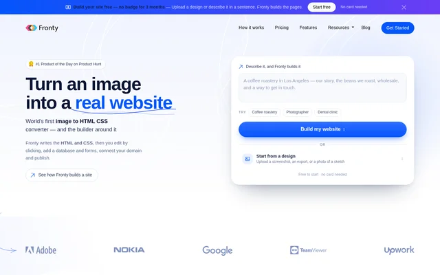 Fronty website screenshot