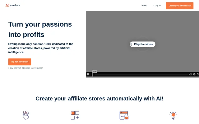 Evolup website screenshot