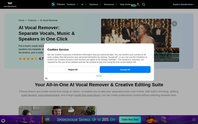 Filmora website screenshot