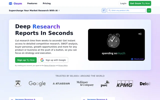 Osum website screenshot