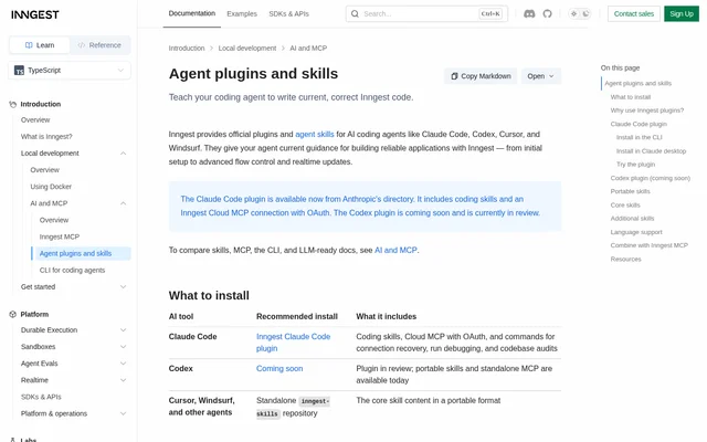 Inngest website screenshot