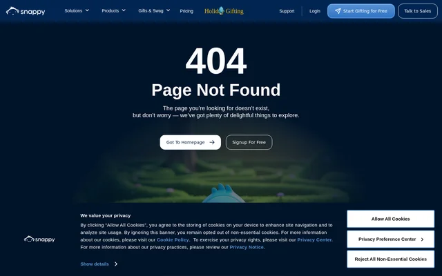 Snappy website screenshot