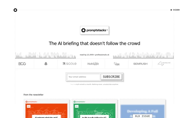 Promptstacks website screenshot