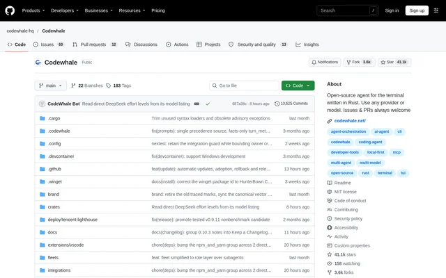 Codewhale website screenshot