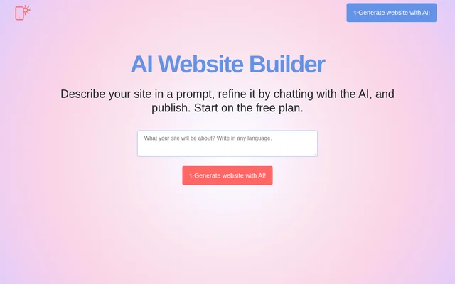 Mobirise website screenshot