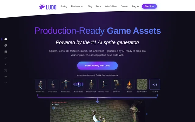 Ludo.ai Indie website screenshot