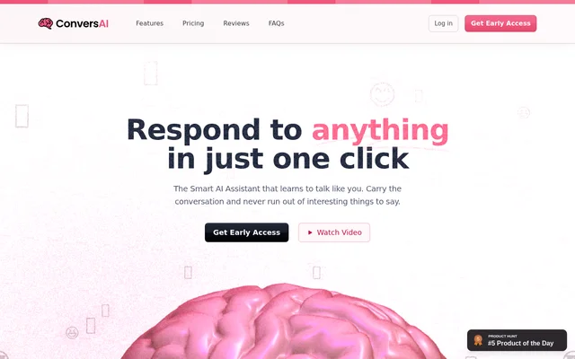 ConversAI website screenshot
