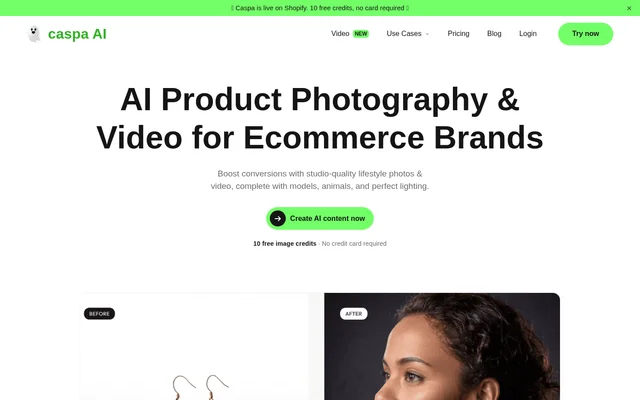 Caspa AI website screenshot