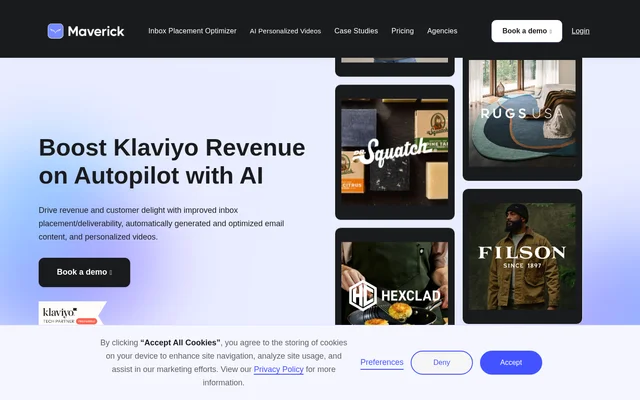 Maverick website screenshot
