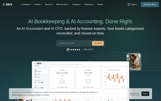 Zeni website screenshot