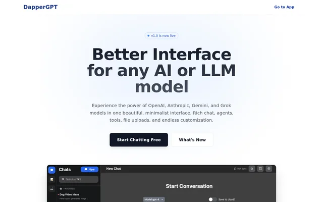 DapperGPT website screenshot