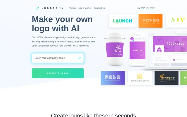Logopony website screenshot