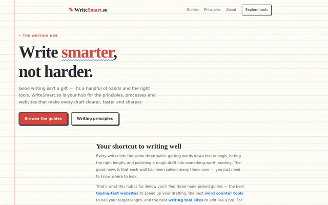 WriteSmart website screenshot