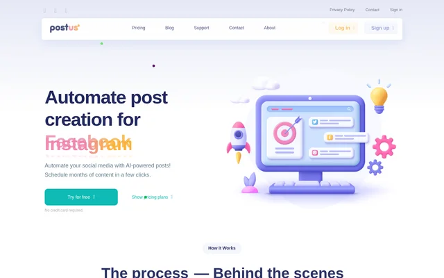 Postus website screenshot