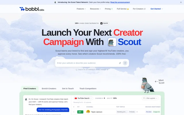 Scout by Babbl Labs website screenshot