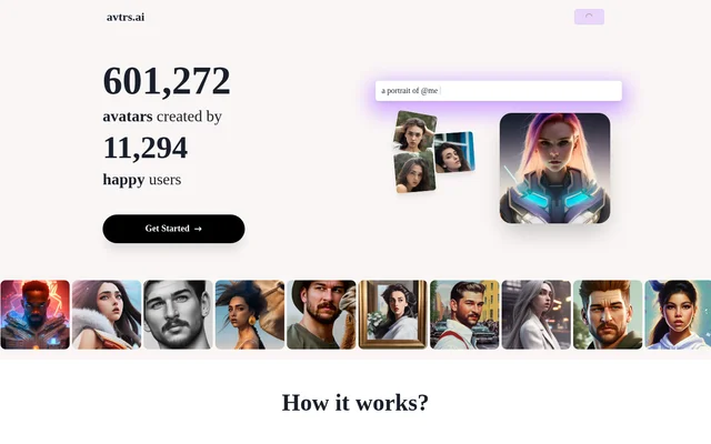 avtrs.ai website screenshot