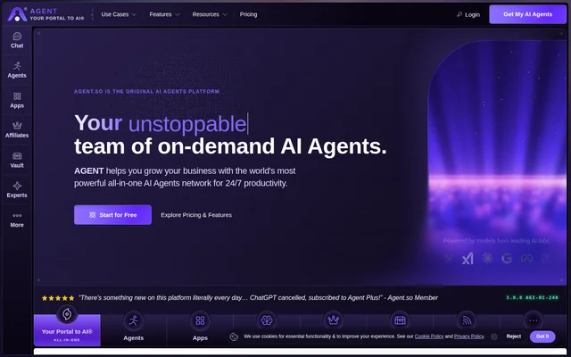 Agent.so website screenshot