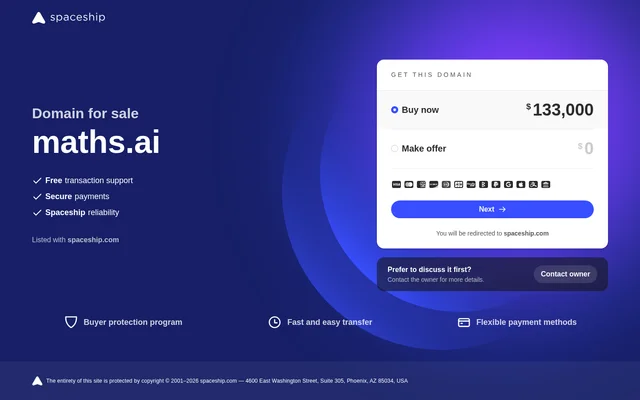 maths.ai website screenshot