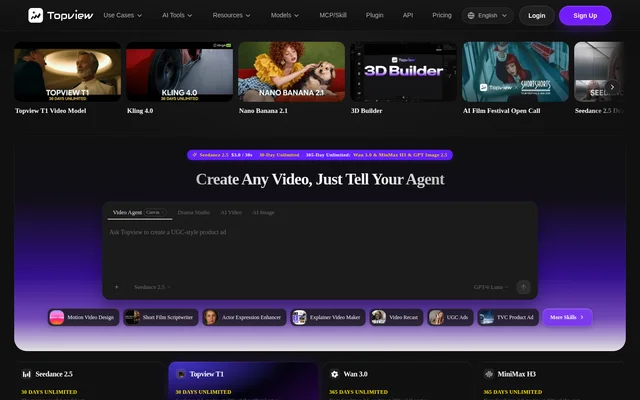Topview AI website screenshot