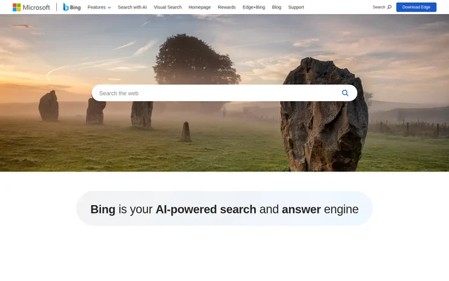 Bing website screenshot