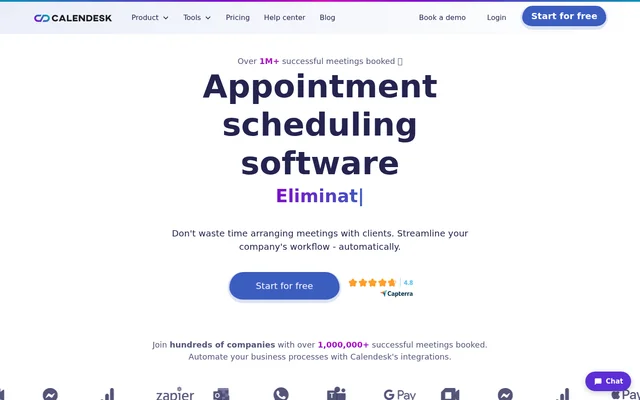 Calendesk website screenshot