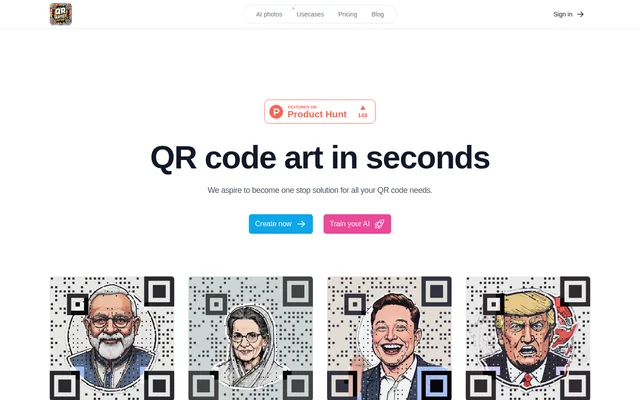 Zust QR website screenshot