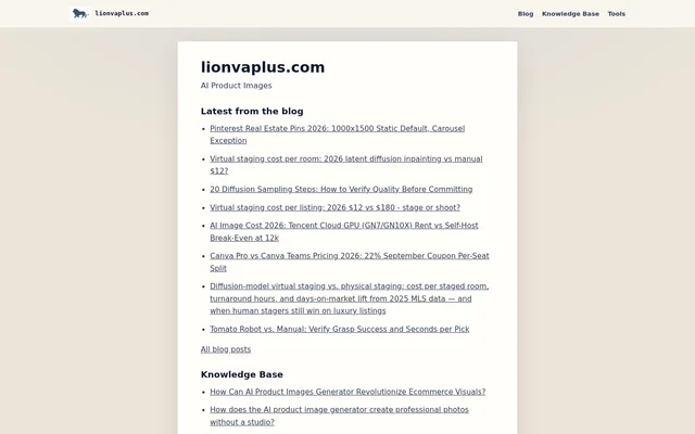 Lionvaplus website screenshot
