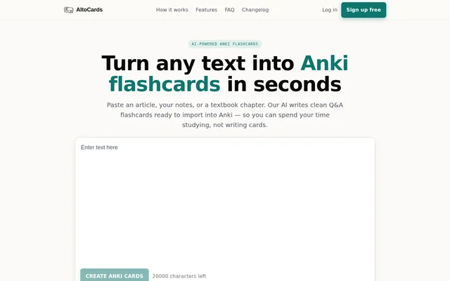 AItoCards website screenshot