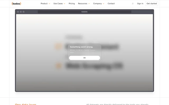 Kadoa website screenshot