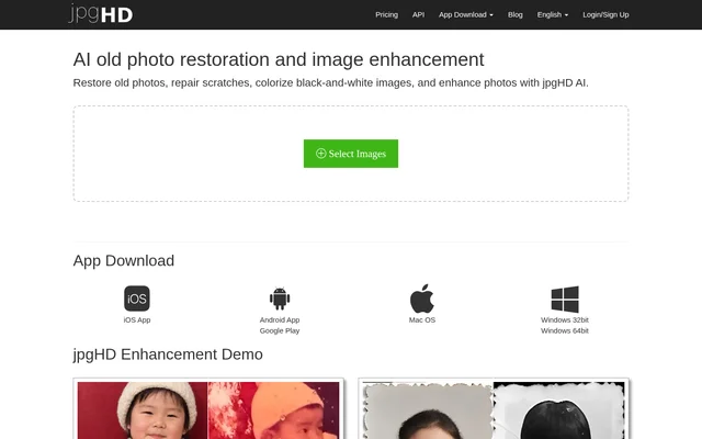 jpgHD website screenshot