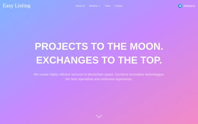 Easy Listing website screenshot