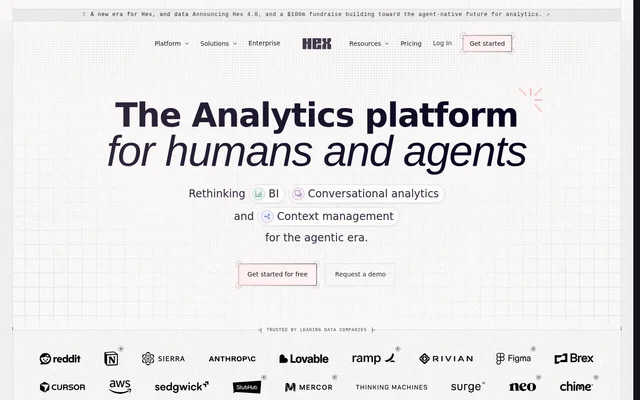 Hex website screenshot