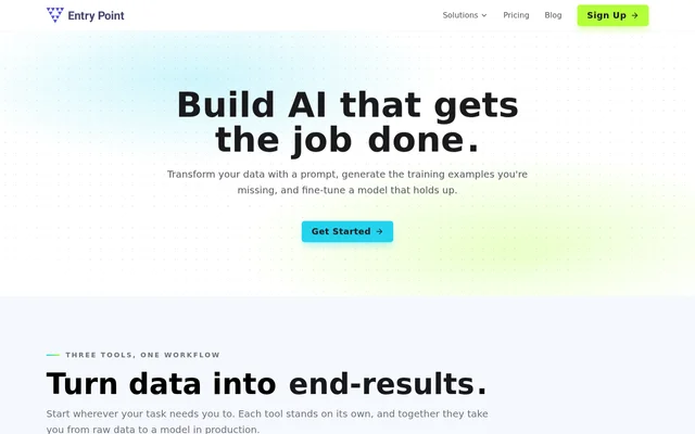 Entry Point website screenshot