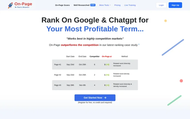 On-Page.ai website screenshot