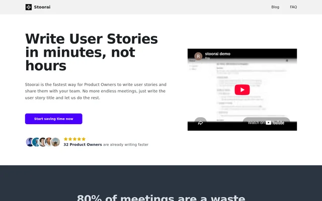 StoorAI website screenshot