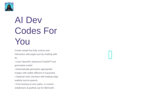 AIDev.Codes website screenshot