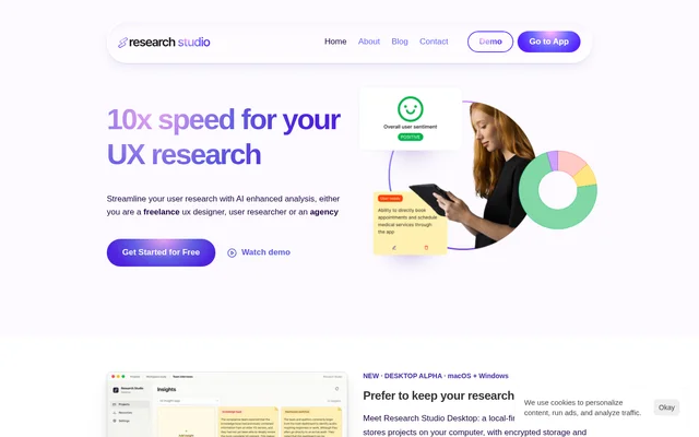 Research Studio website screenshot