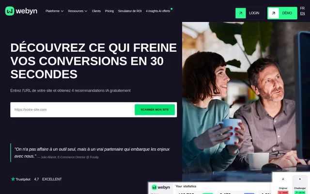 Webyn website screenshot