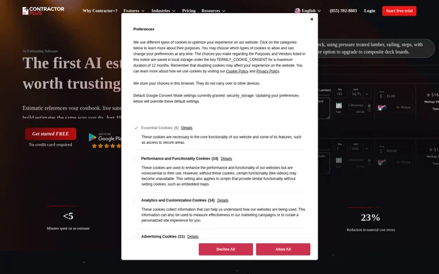 Estimatic.ai website screenshot