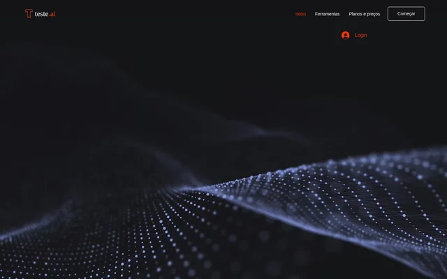 Teste.ai website screenshot