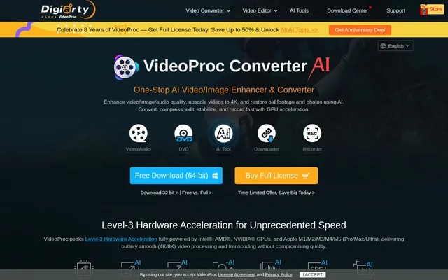 VideoProc website screenshot
