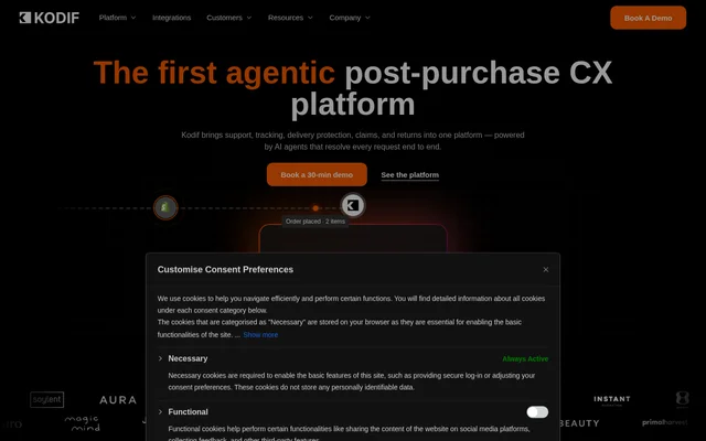 Kodif website screenshot