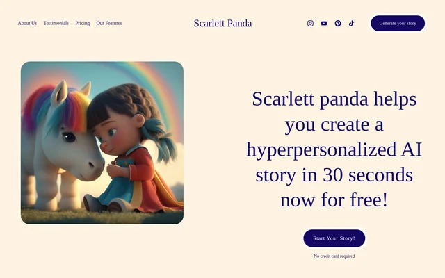 Scarlett Panda website screenshot