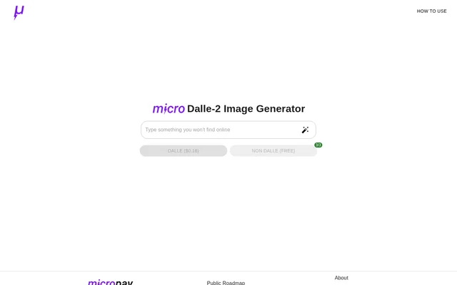 Micropay website screenshot